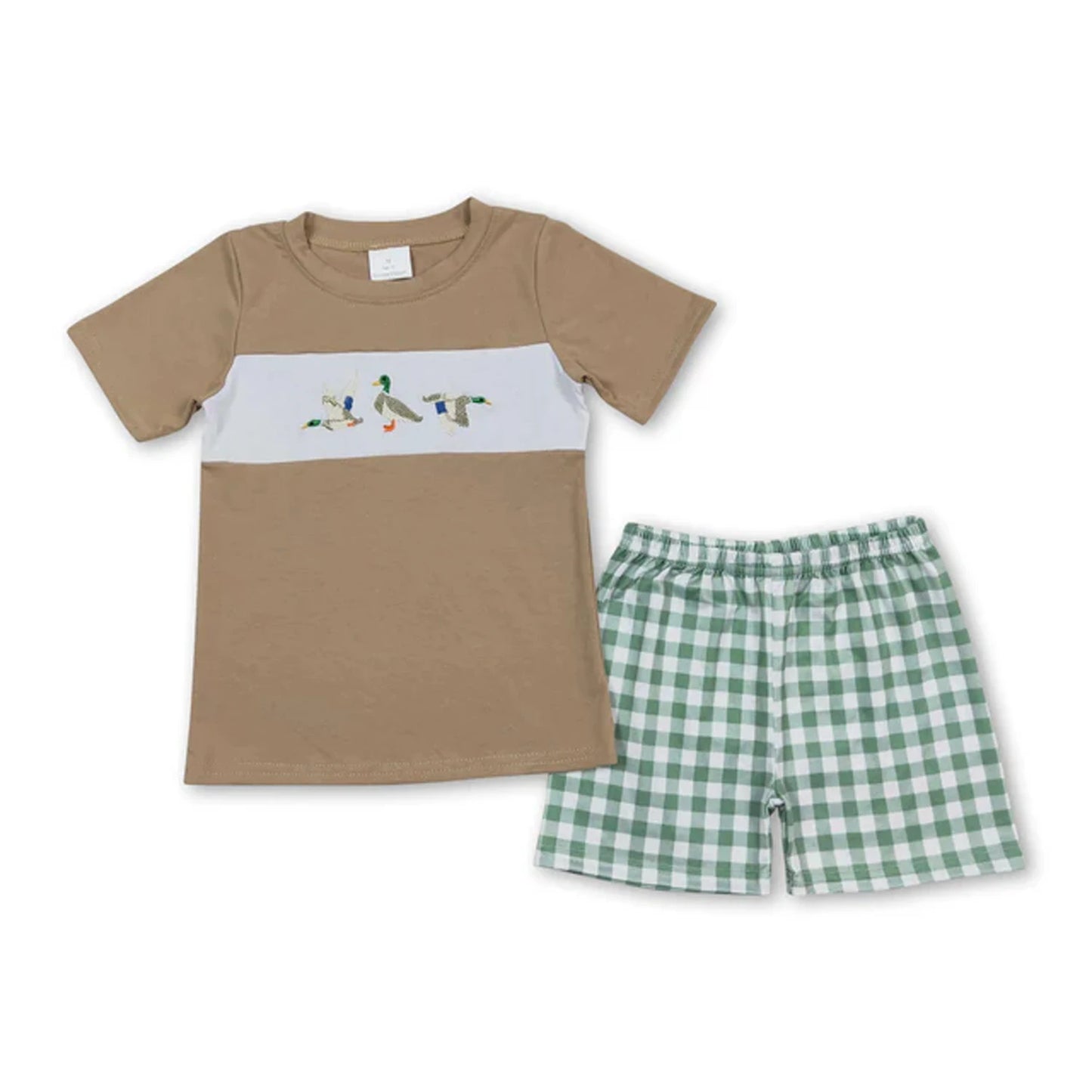 Toddler Boy 2 Piece Summer Outfits Print Short Sleeve T-shirt Elastic Waist Shorts Kids Matching Sets