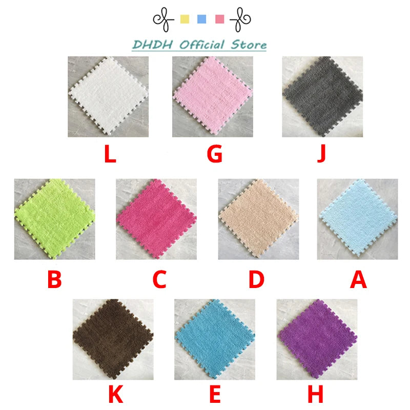 Soft Plush  Baby Play Mat Foam Children's Carpet Interlocking Exercise Tiles Floor Carpet And Rug for Kids Pad 30*30 CM