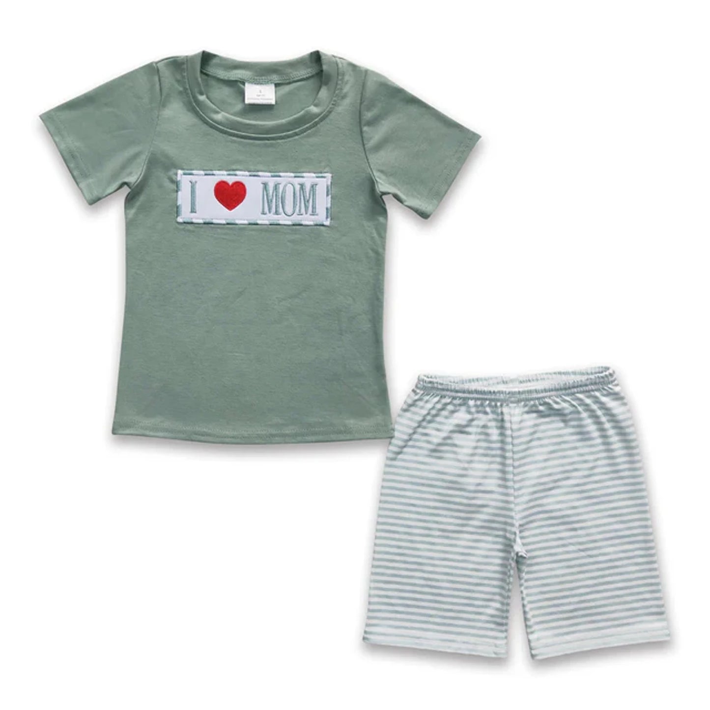 Toddler Boy 2 Piece Summer Outfits Print Short Sleeve T-shirt Elastic Waist Shorts Kids Matching Sets