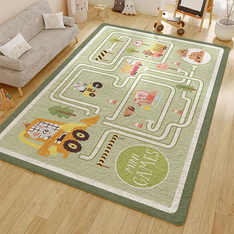 Children Room Large Area Decorative Carpet Living Room Carpet Non Slip Washable Rug Washable Cute Cartoon Home Rug 러그