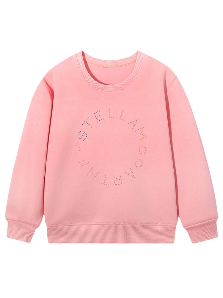 cute sweet girl sweatshirt kids winter clothes top cartoon anime letter graphics print baby girls hoodies fashion child pullover