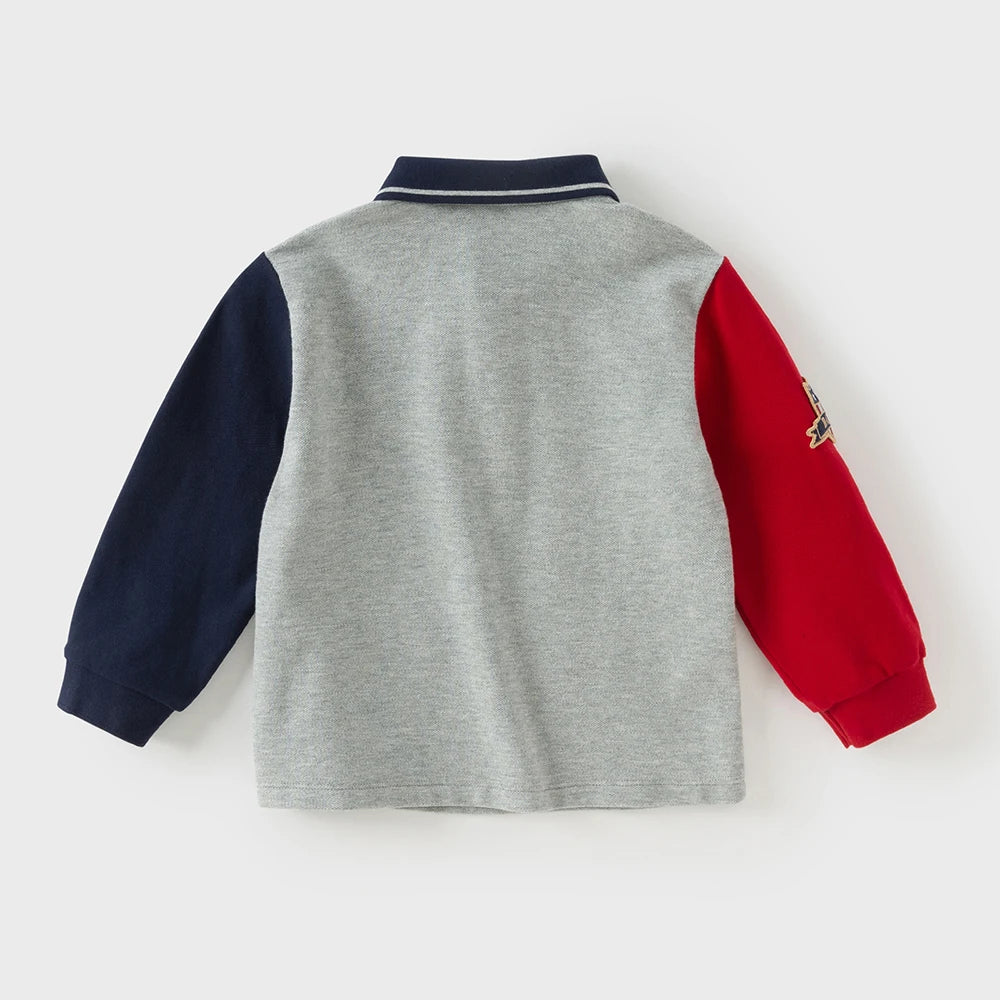 Boys' Spring Autumn Polo T-shirt Casual Long Sleeve Cotton T-shirt Kids Boy Outdoor Polo Shirt