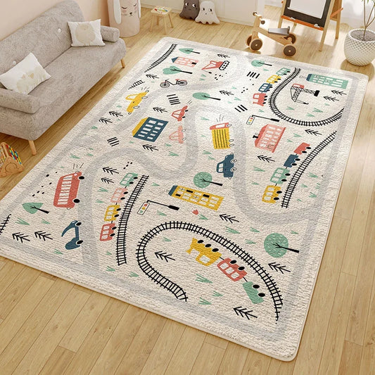 Children Room Large Area Decorative Carpet Living Room Carpet Non Slip Washable Rug Washable Cute Cartoon Home Rug 러그