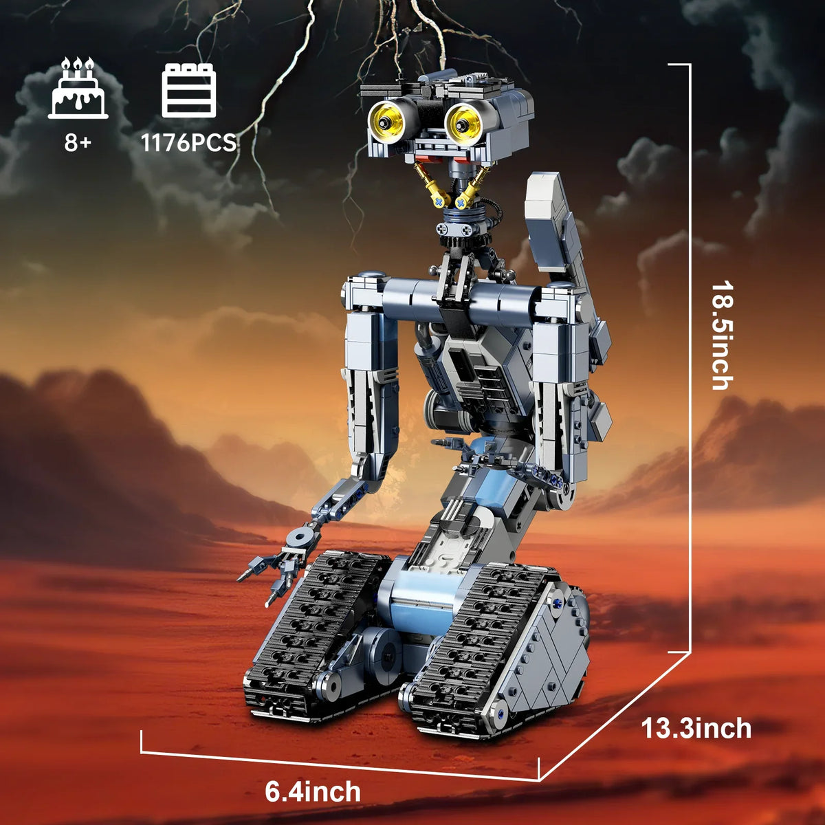 Robot Building Blocks Set Military Robot Model Action Figure Bricks Johnnys Five Building Blocks Toys for Kids Gifts