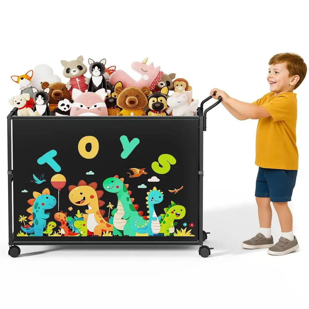 200L Extra Large Toy Chest Storage with Wheels for Boys and Girls, Toy Organizer Bin, Suitable for Stuffed Animals, Toy Basket,