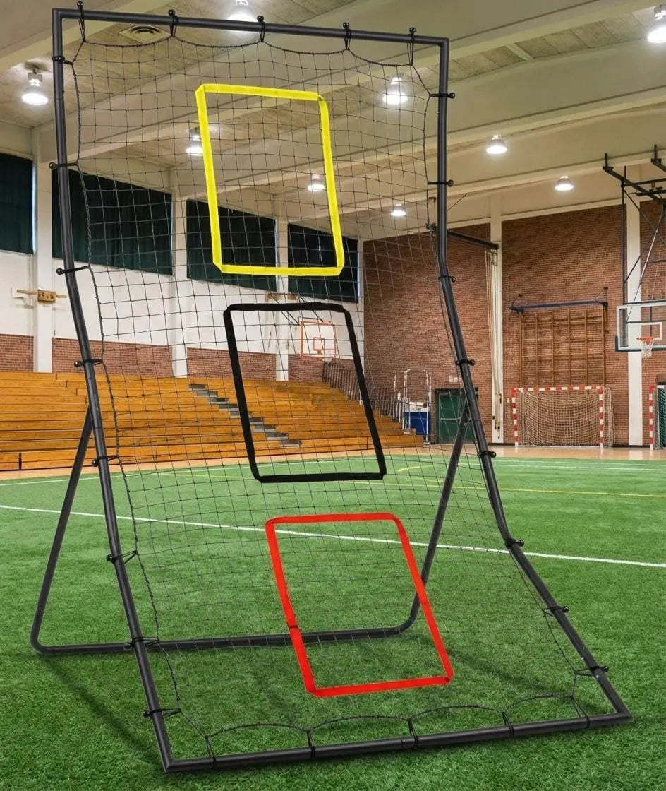 Softball Baseball Net - 6 x 4 Feet Rebounder for Pitching and Fielding, 3 Goal Zones