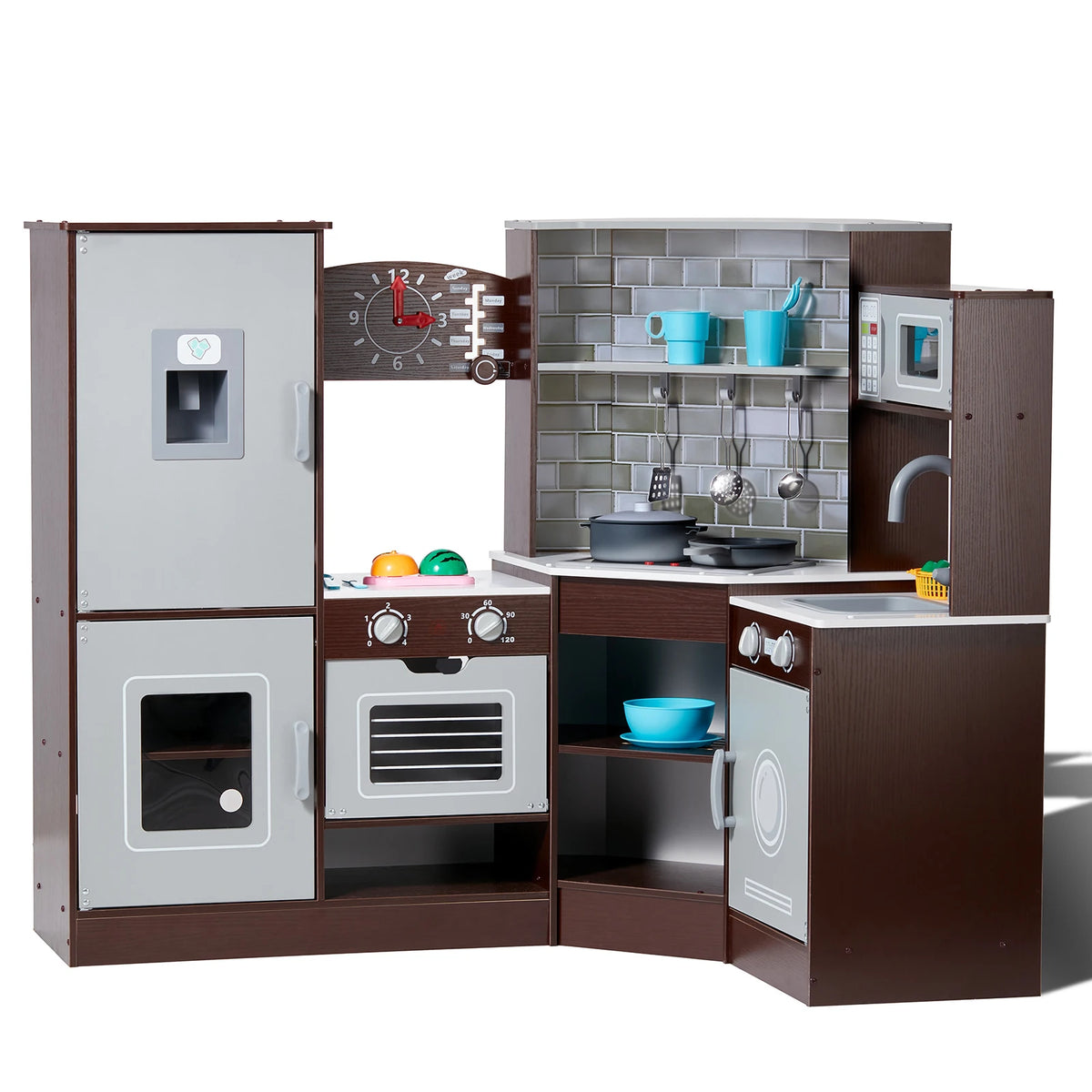Play Kitchen Toys Set Children Kitchenware Accessories with Ice Maker for Kids toys Preschoolers Girls Birthday Gifts