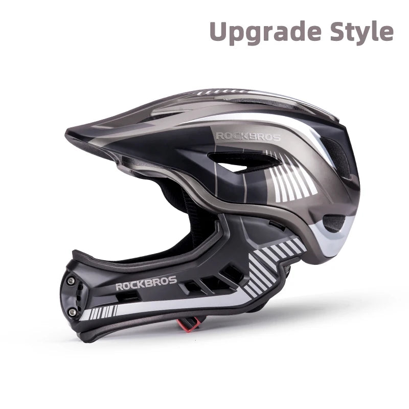 Child Cycling Helmet Impact Resistant Cross Helmet Detachable Full Face Helmet Safety Protection Bicycle Scooter Helmet
