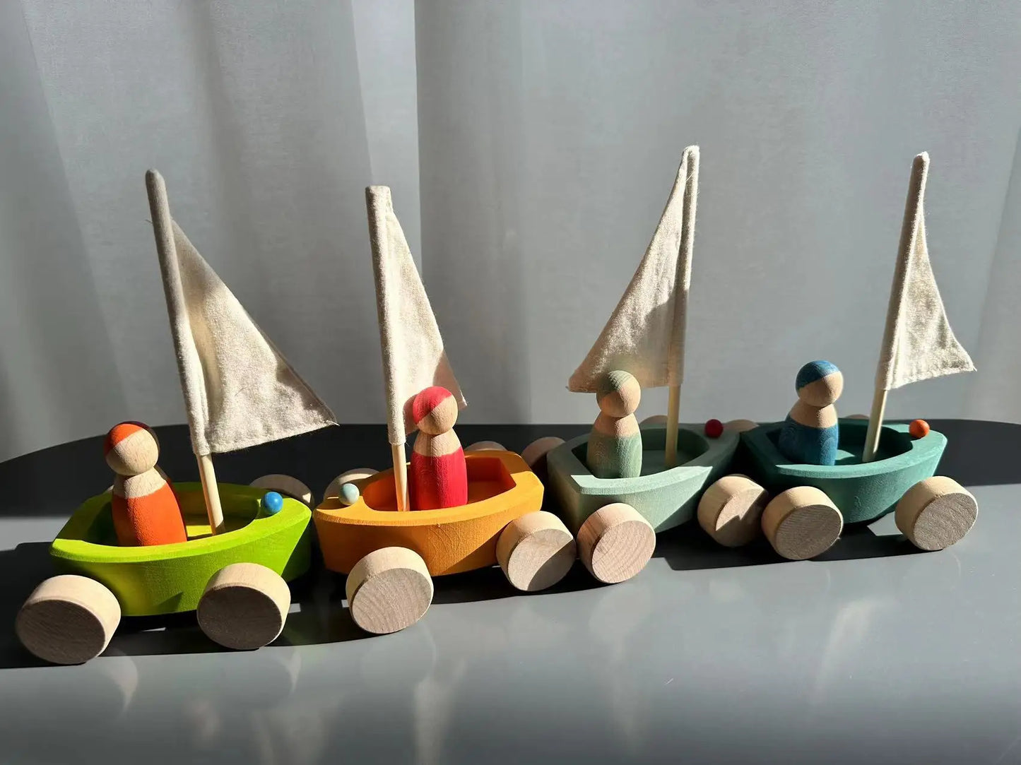Kids Wooden Toys Pastel Building Blocks Stacking Crochet House  Animals Rainbow Forest Trees