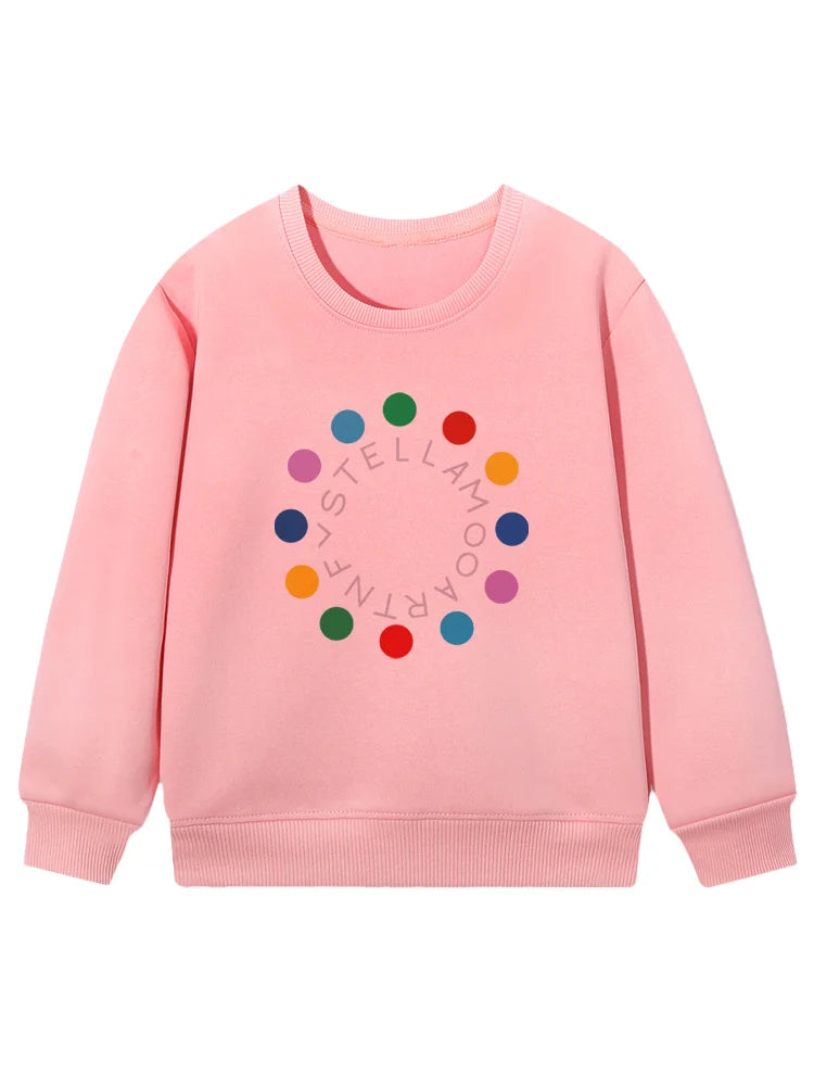 cute sweet girl sweatshirt kids winter clothes top cartoon anime letter graphics print baby girls hoodies fashion child pullover