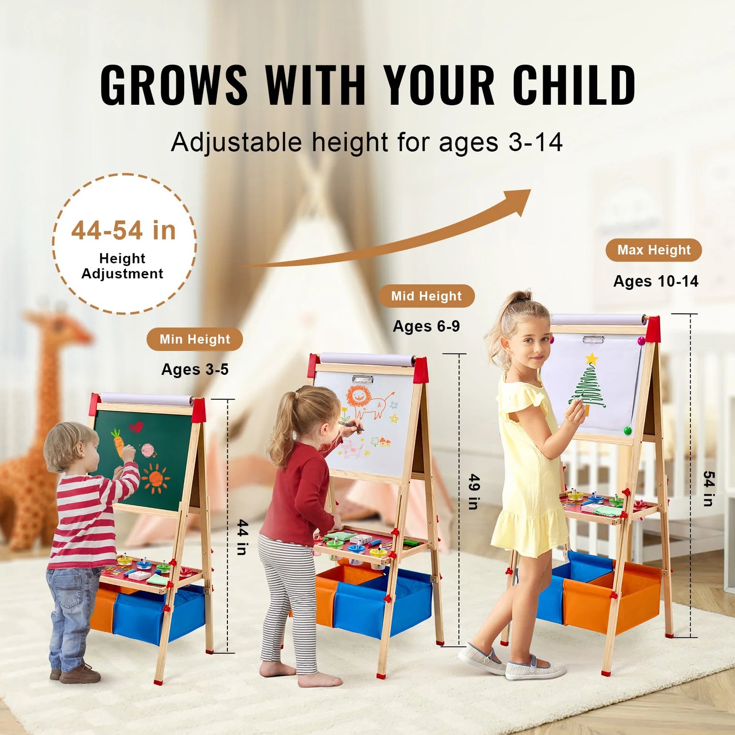 Children Magnetic Drawing Board WordPad Baby Color Graffiti Standing Art Easel Educational Drawing Toys  for Kids Girl