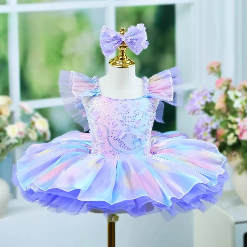 Children's tutu dress kindergarten dance sequins professional tutu kids girls performance costume Ballet Dress