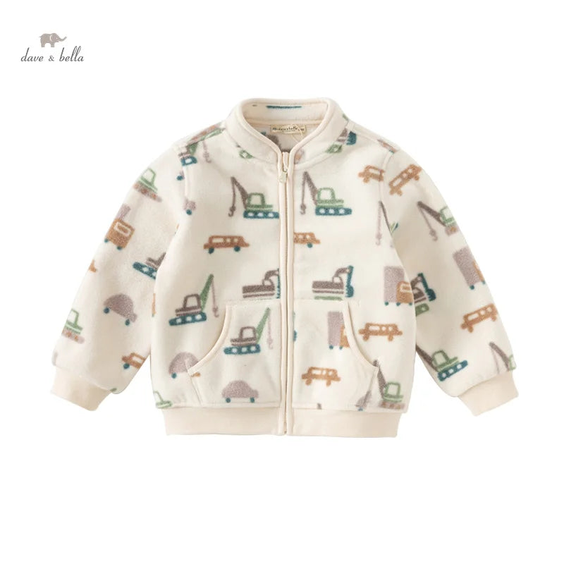 Boys Jackets Coats Zipper Spring Autumn Children's Clothing Cartoon Print Cute Outwear Kid Wear