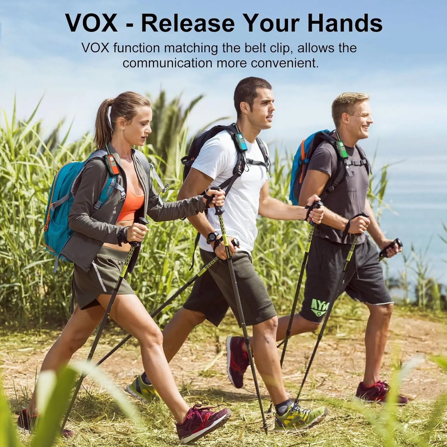 2/3/4 Pack Walkie Talkies for Kids, Long Range Rechargeable 2 Way Radios with VOX for Camping Hiking Cycling