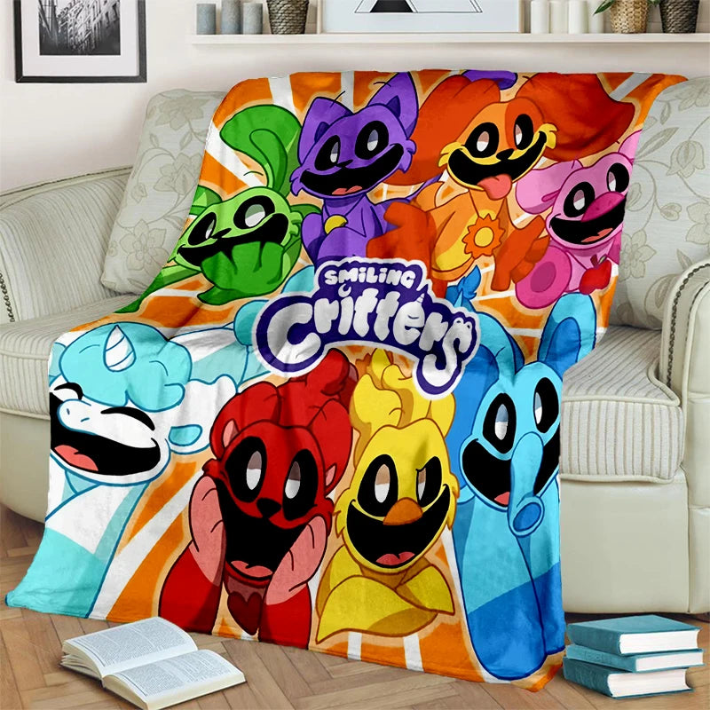 2025 New Style Cute S-Smiling C-Critters Catnap Craftycorn Cartoon Blanket,Soft Throw Blanket for Home Bedroom Bed Sofa Kids