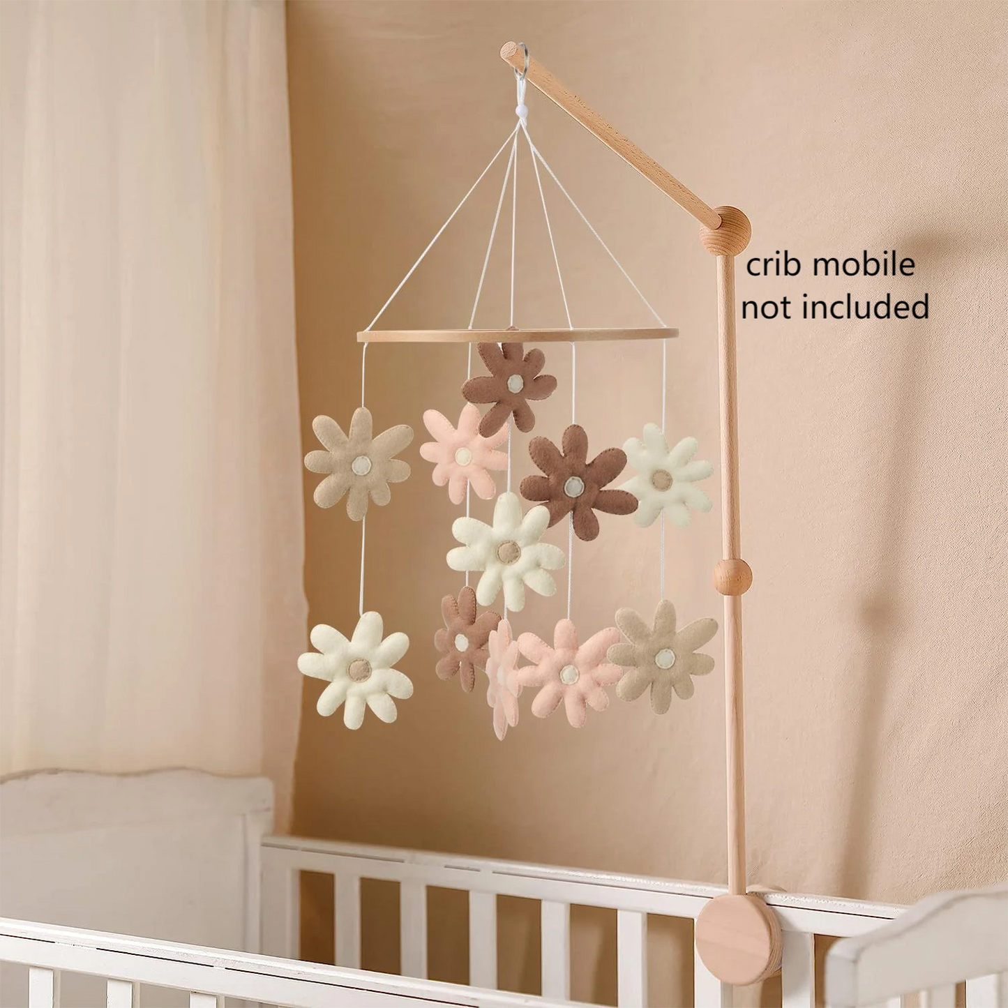 Baby Girl Mobile Daisy Nursery Decor Flower Baby Crib Mobile