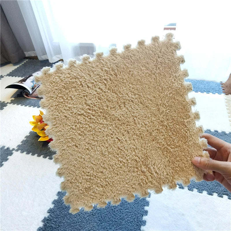 Soft Plush  Baby Play Mat Foam Children's Carpet Interlocking Exercise Tiles Floor Carpet And Rug for Kids Pad 30*30 CM