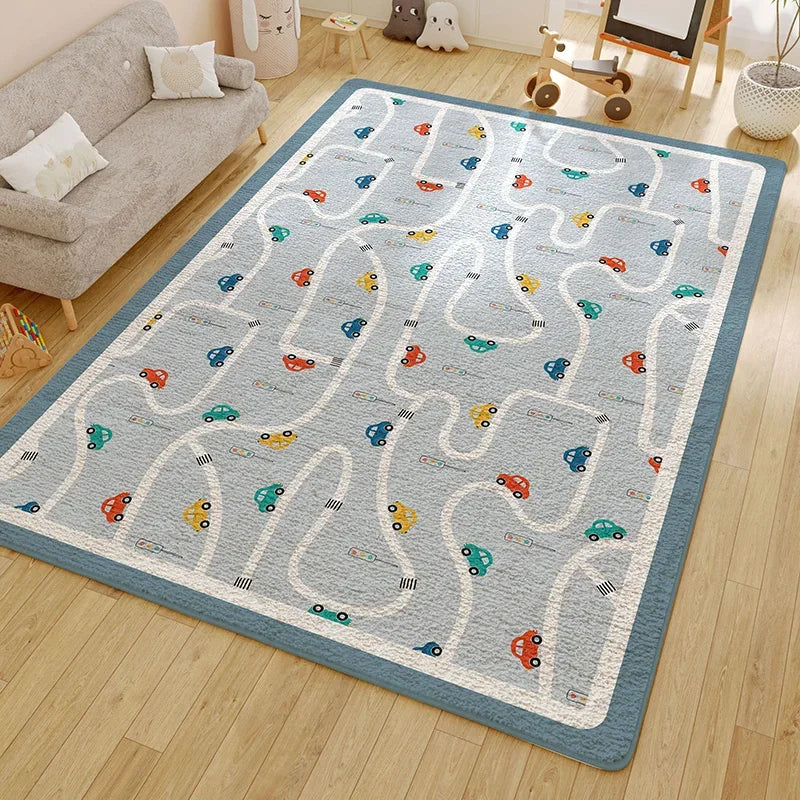 Children Room Large Area Decorative Carpet Living Room Carpet Non Slip Washable Rug Washable Cute Cartoon Home Rug 러그