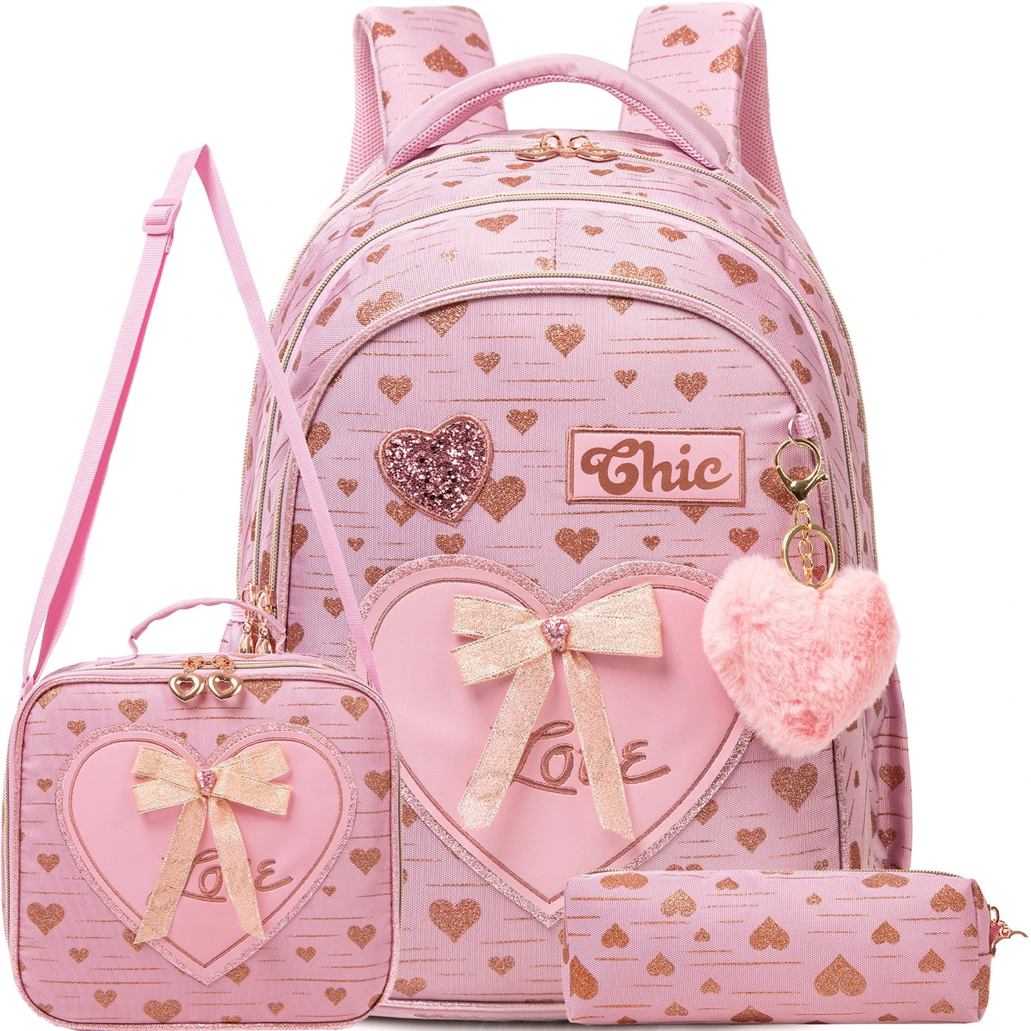Backpacks for Girls Backpacks for Elementary Preschool Students Kids School Backpack with Lunch Bag Gift Package